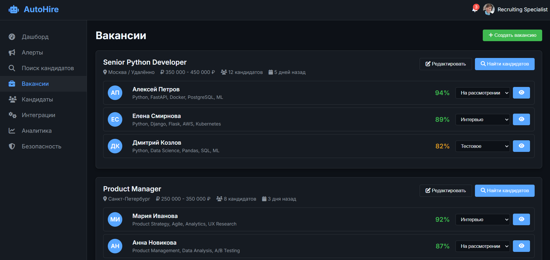 Менеджмент вакансий